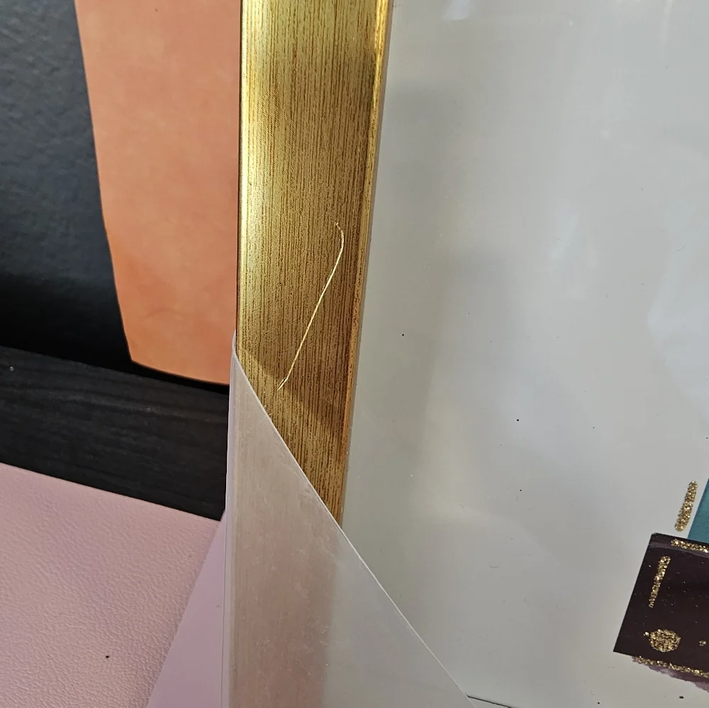 🎨Instinct Style Luxe Brands Glass Golden Framed Wall Art ✨ - Picture 5 of 10